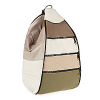 Жіночий міський рюкзак-сумка з натуральної шкіри LT 5617 літній мікс
