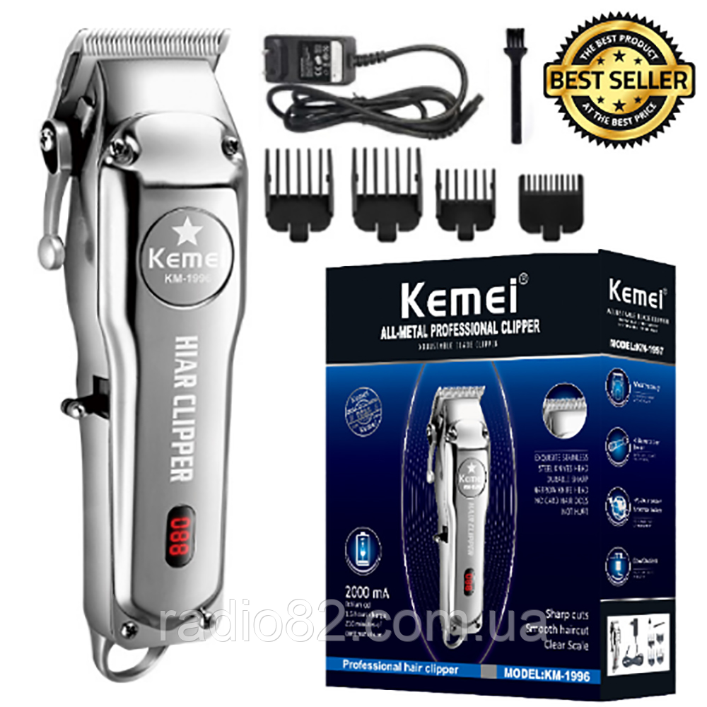 Професійна машинка для стрижки волосся Kemei Barber KM-1996