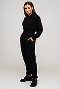Чорний спортивний костюм кофта та штани, фото 2
