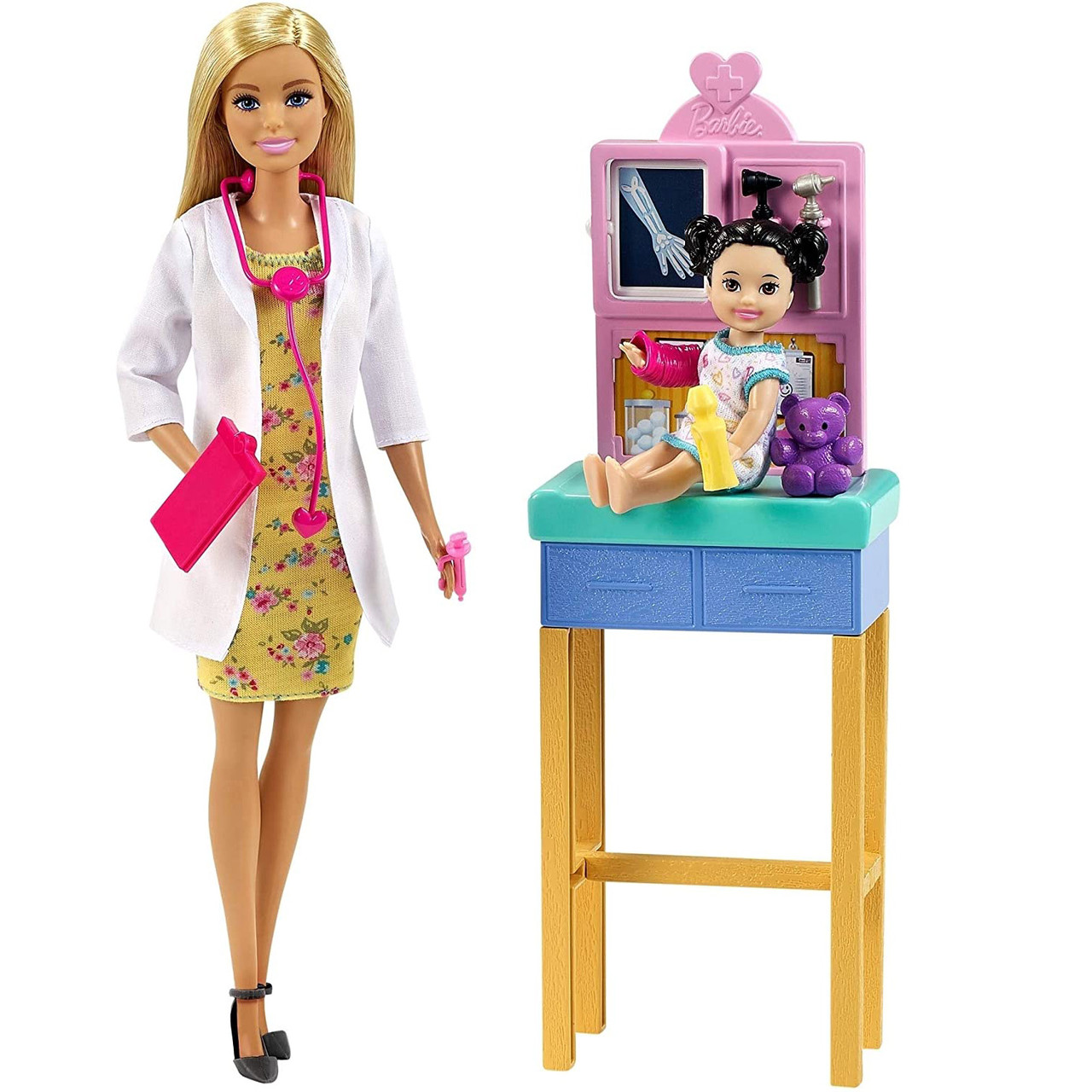 Барбі Дитячий лікар c малятком Улюблена професія Педіатр Barbie Baby Doctor GTN51