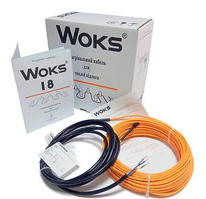 Нагрівальний кабель Woks-18 1100 Вт, 60 м, (6-7,5 м2) — тепла під плитку