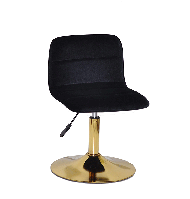 Стілець Real GD-Base чорний велюр на золотій круглій нозі-опорі з регулюванням висоти сидіння, фото 9