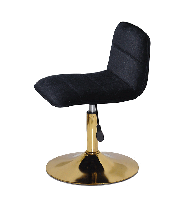 Стілець Real GD-Base чорний велюр на золотій круглій нозі-опорі з регулюванням висоти сидіння, фото 8