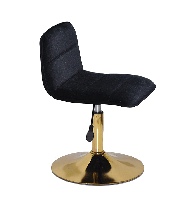 Стілець Real GD-Base чорний велюр на золотій круглій нозі-опорі з регулюванням висоти сидіння, фото 10