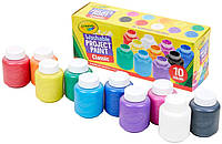 Набор смывающих красок Crayola Washable Paint in Classic Colors Гуашь 10 цветов (54-1205)