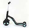 Самокат 3в1 триколісний беговел Best Scooter бірюзовий музика колеса PU переднє d-200мм задні d-110мм, фото 8