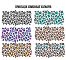 Інтер'єрна декоративна вінілова наклейка Двоколірні плями леопарда, фото 7