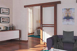 Комплект фурнітури Slido D-Line11 80P, вагою дверного полотна до 80 кг з ходовою шиною, алюміній без покриття