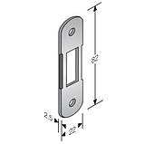 Комплект механічного замка з планкою та шурупами Hafele WC 18х196мм сталь хромована матова 8/6мм, фото 4
