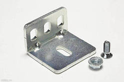 Косинець для кріплення ходової шини до стіни, сталь оцинкована 26х44 мм