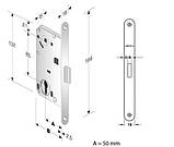 Комплект магнітного замка з планкою та шурупами Hafele PC 18х196мм чорний матовий 8/6мм, фото 2
