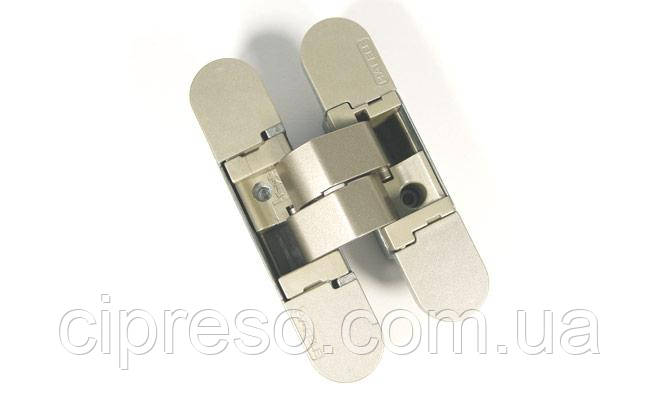 Петля прихована Hafele K1000 3D колір: F2 нікельована матова 180° вага дверей: 40/52кг, фото 1