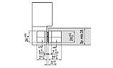 Петля прихована Hafele K1000 3D колір: біла матова 180° вага дверей: 40/52кг, фото 4