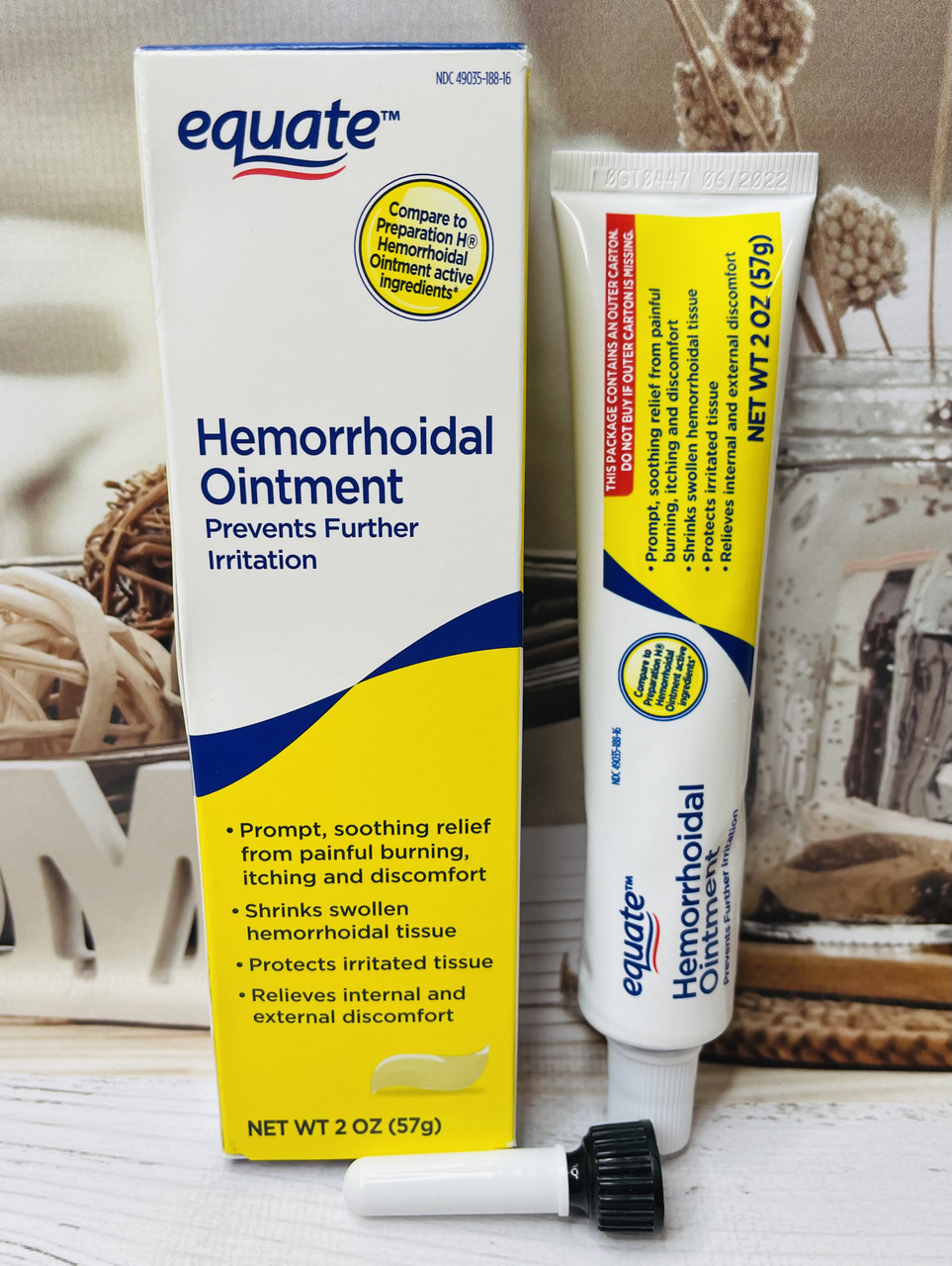 Лікувальна мазь від геморою Equate Hemorrhoidal Ointment