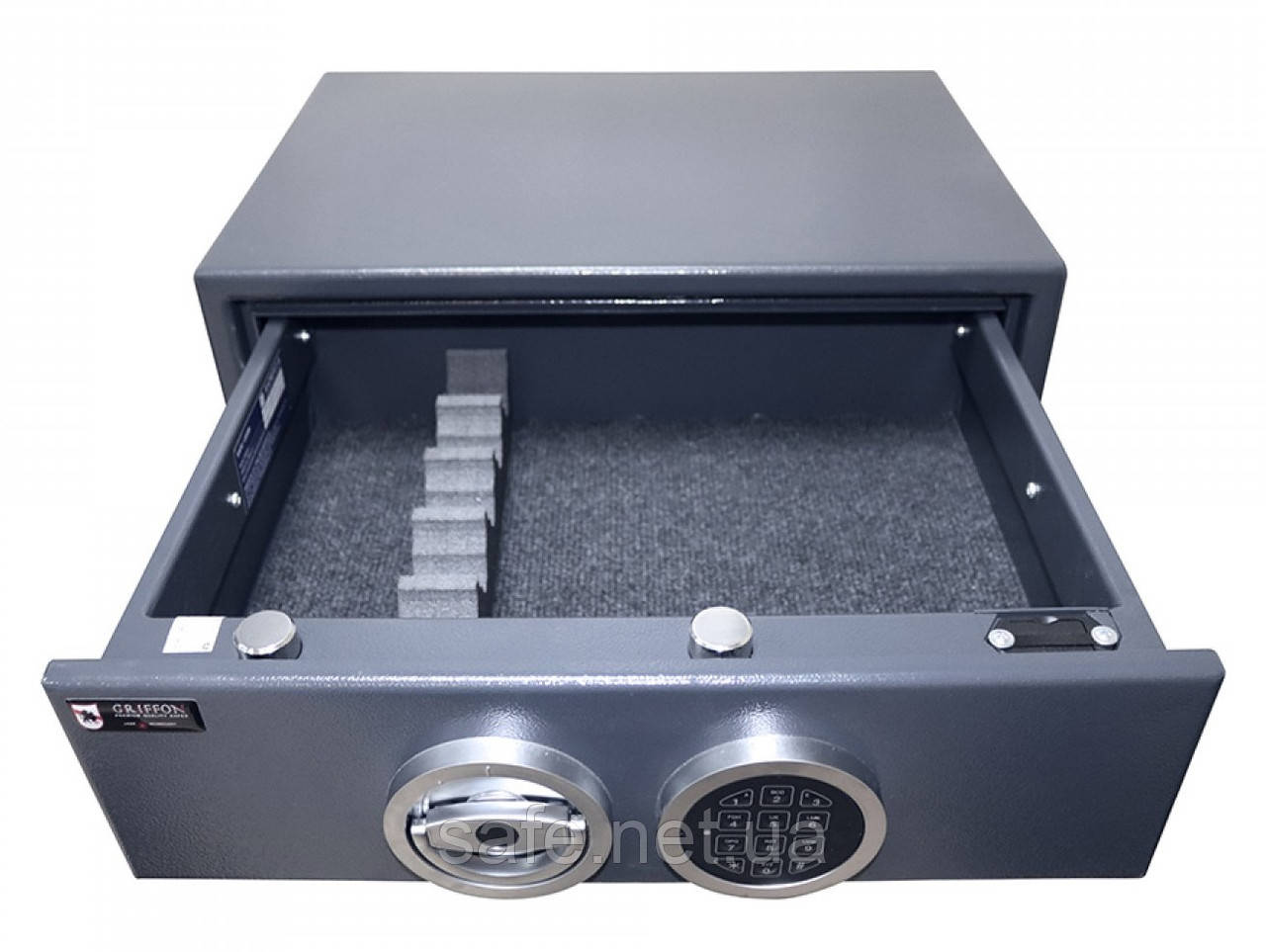 Сейф пістолетний Griffon GU.50.E (ВxШxГ:175x500x360) сейф для зберігання пістолета, сейф для холодної зброї