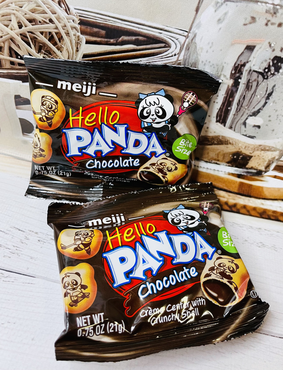 Японське печиво MEIJI Hello Panda з шоколадною начинкою, 2шт