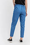 Жіночі літні котонові штани блакитні Lesya Айріс 54, фото 4