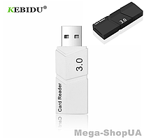 Зовнішній кард-рідер USB 3.0 для MicroSD, картридер зчитувач флеш-карток TF Card, USB 3.0 WR22W