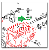 Кольцо уплотнительное ТНВД / ПНВТ регулирующего клапана (7.5х2) 31038 BOSCH 1460225081, 1460210015,