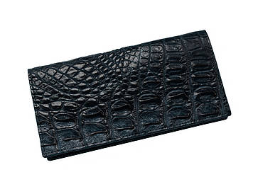 Синій гаманець зі шкіри крокодила