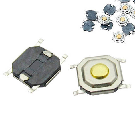 Кнопка тактова 4Pin SMD 4X4X1.5мм, фото 1
