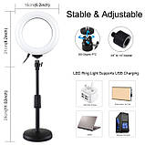 Кільцеве світло зі стійкою Puluz PKT3047B RGB Ring Light 16см (12W), фото 3