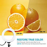 Кільцеве світло зі стійкою Puluz PKT3047B RGB Ring Light 16см (12W), фото 8