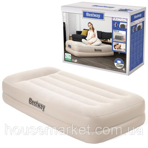 Велюрове ліжко-матрац із вбудованим насосом 191*97*42 см BESTWAY 67694