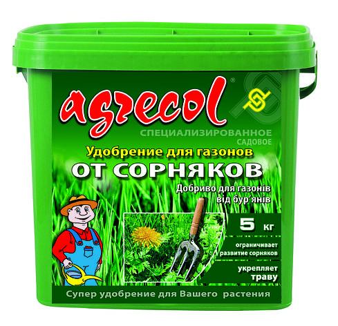 Добриво від бур'янів на газонах Agrecol 5 кг, фото 2