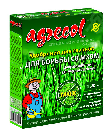 Добриво для газонів — від моху Agrecol 1,2 кг, фото 2