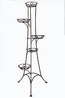 Кованая подставка ручной работы Башня 5 вазонов