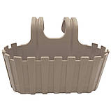 Горщик для квітів балконний підвісний Akasya 3,5 л сіро-коричневий, фото 2