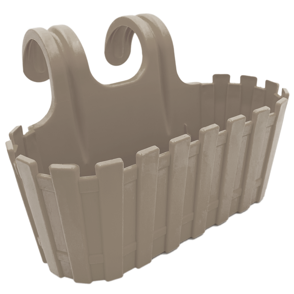 Горщик для квітів балконний підвісний Akasya 3,5 л сіро-коричневий, фото 1