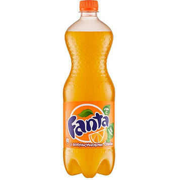 Газований напій Fanta класична в ПЕТ пляшці 1 л