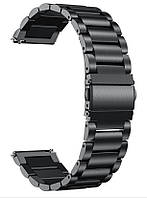Литой Браслет для наручных часов .Черный. Ширина 14, 16, 18, 20, 22, 24 мм. Также и для Samsung Galaxy Watch .