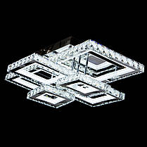Світлодіодна кришталева люстра квадрат з пультом керування DIMMER 3000-6000 H170*L500*W680, фото 5