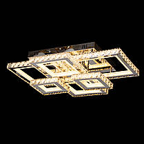 Світлодіодна кришталева люстра квадрат з пультом керування DIMMER 3000-6000 H170*L500*W680, фото 4