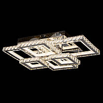Світлодіодна кришталева люстра квадрат з пультом керування DIMMER 3000-6000 H170*L500*W680, фото 3