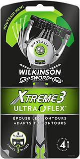 Одноразові станки для гоління Wilkinson Sword Xtreme 3 Ultra Flex Blister (4 шт.) 01606