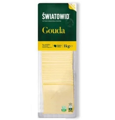 Сыр твердый нарезка Swiatowid Gouda 1000 г Польша - фото 1 - id-p1402886736