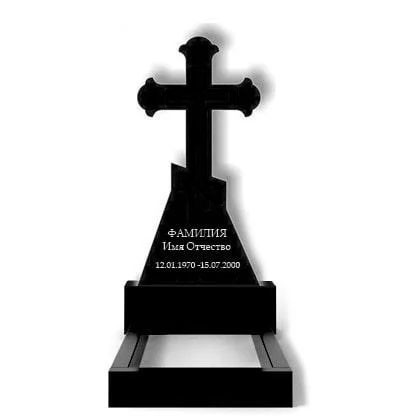 Гранітний хрест на могилу (100-50-5) Р-87