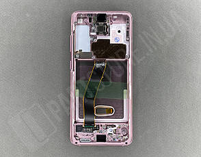 Дисплей Samsung G980 Cloud Pink S20 (GH82-22123С) сервісний оригінал у складі з рамкою, фото 2