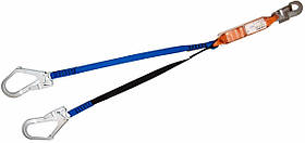 Строп стрічковий подвійний з амортизатором з трьома карабінами 1АСС22