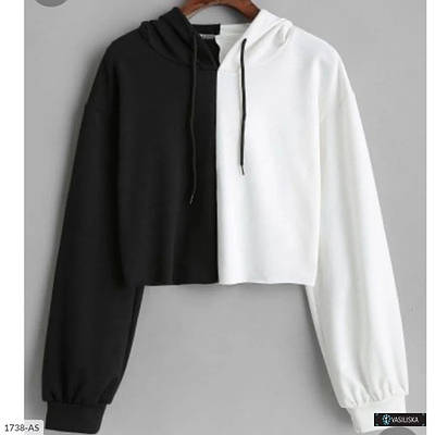 Жіночий двокольоровий худі з капюшоном,РОЗМІР ТІЛЬКИ  40(S)