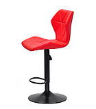 Барний стілець Торіно червона екокожа TORINO BAR ВК - BASE в екошкірі + чорний метал, фото 3