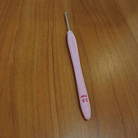 Крючок для вязания алюминивый с силиконовой ручкой Кр.G_ 2,25мм