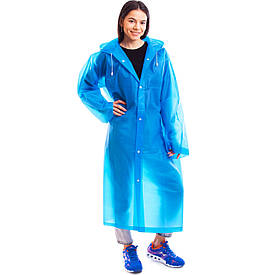 Плащ-дощовик туристичний синій, дощовик жіночий C-1030