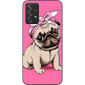 Чохол силіконовий для Samsung A52 Galaxy A525F з картинкою Мопсик