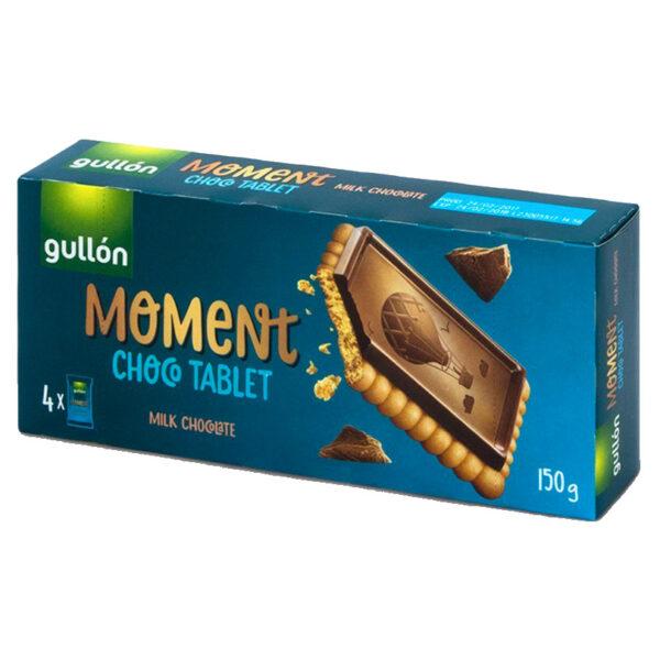 Печиво GULLON MOMENT Chocotablet, з молочним шоколадом, 150 г