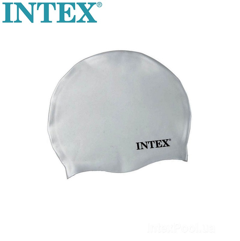 Шапочка для плавання Intex Silicone Swim Cap 55991 біла